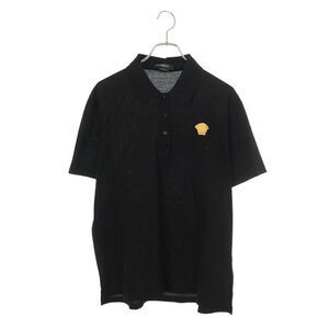 Versace A87427 Medusa Embroidery Short Sleeve Polo Shirt Men's XL